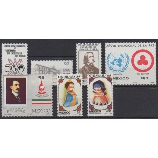 Acheter cette série de timbres du Mexique de l'année 1986 (No 1169/1175).
