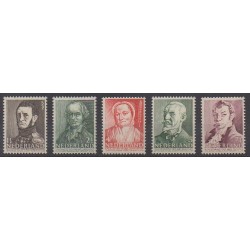 Pays-Bas - 1941 - No 382/386 - Célébrités