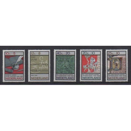 Pays-Bas - 1966 - No 832/836 - Littérature