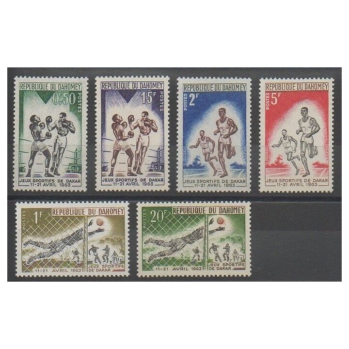 Stamps - Dahomey - 1963 - Nb 192/197 - Football