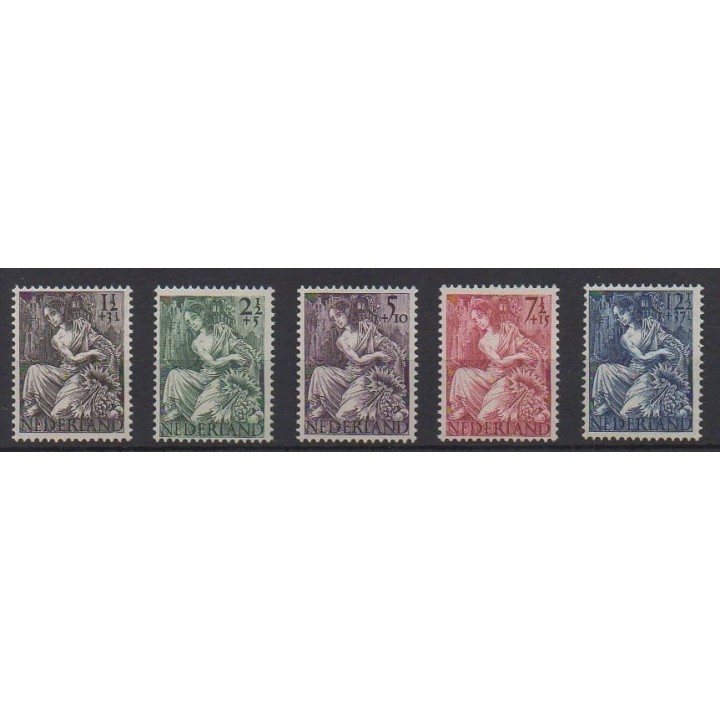 Buy this set of stamps of Netherlands of the year 1946 (Nb 446/450).
