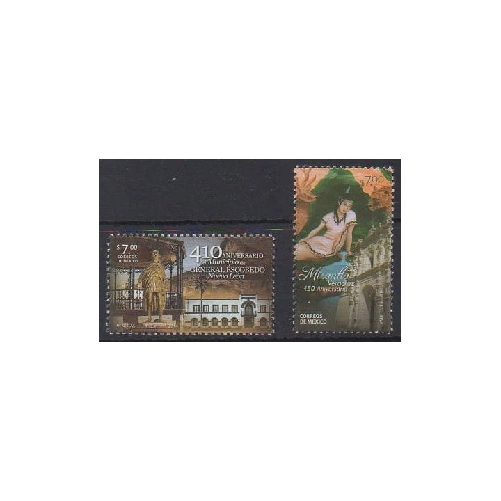 Acheter cette série de timbres du Mexique de l'année 2014 (No 2816 et 2819).