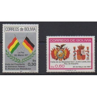 Acheter cette série de timbres de Bolivie de l'année 1987 (No 681/682).