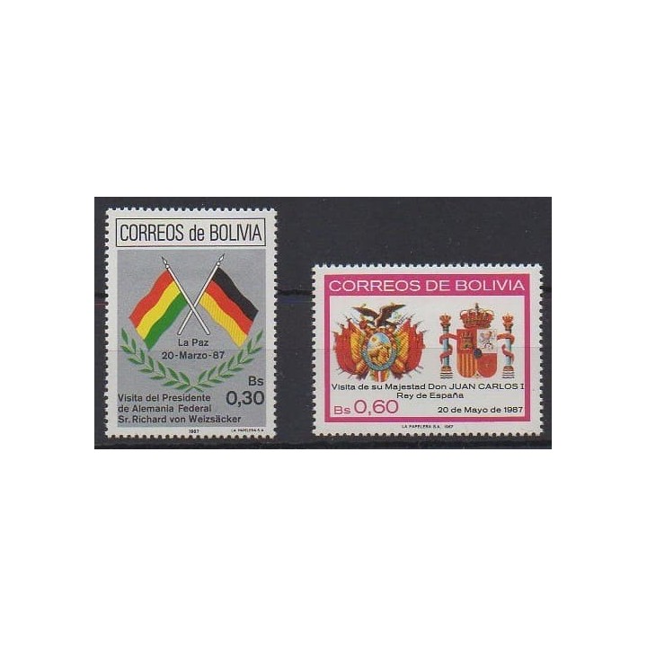 Acheter cette série de timbres de Bolivie de l'année 1987 (No 681/682).