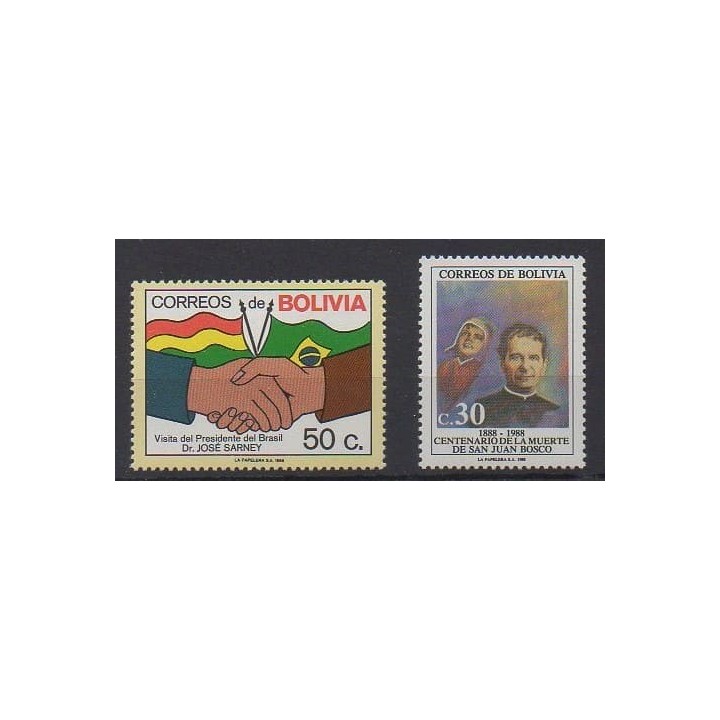 Acheter cette série de timbres de Bolivie de l'année 1988 (No 712/713).