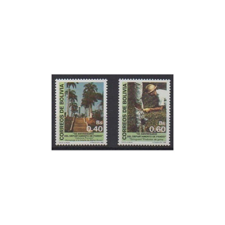 Acheter cette série de timbres de Bolivie de l'année 1988 (No 716/717).