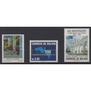 Buy this set of stamps of Bolivia of the year 1990 (Nb 746/748).