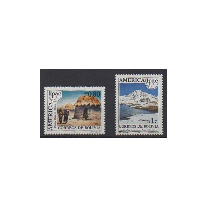 Acheter cette série de timbres de Bolivie de l'année 1990 (No 757/758).