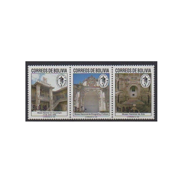 Buy this set of stamps of Bolivia of the year 1991 (Nb 771/773).