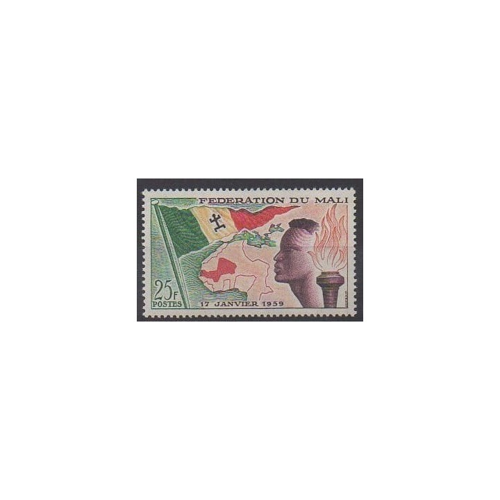 Acheter ce timbre du Mali de l'année 1959 (No 1).