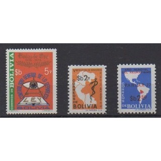 Acheter cette série de timbres de Bolivie de l'année 1978 (No 571/573).