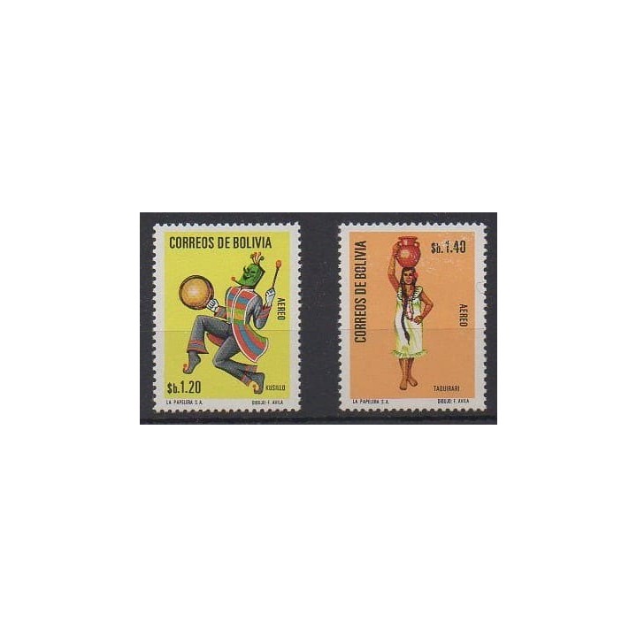 Acheter ces timbres de Bolivie de l'année 1972 (No PA297/PA298).