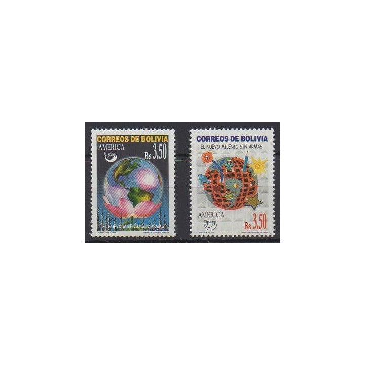 Acheter cette série de timbres de Bolivie de l'année 1999 (No 1036/1037).