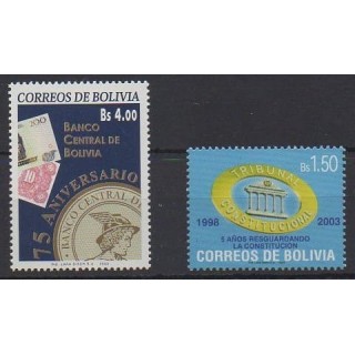 Buy this set of stamps of Bolivia of the year 2003 (Nb 1153/1154).