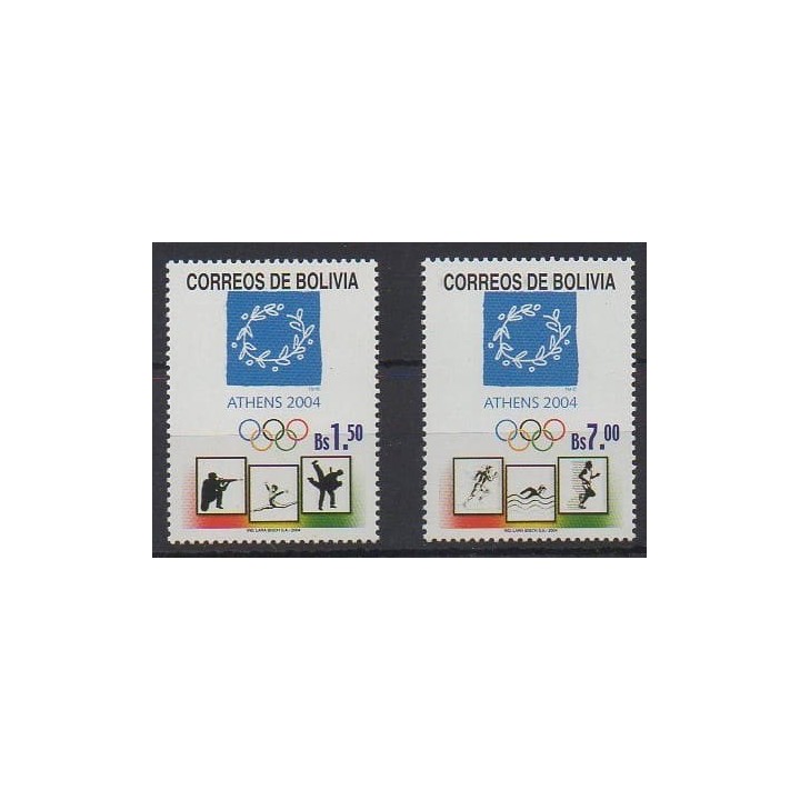 Buy this set of stamps of Bolivia of the year 2004 (Nb 1172/1173).