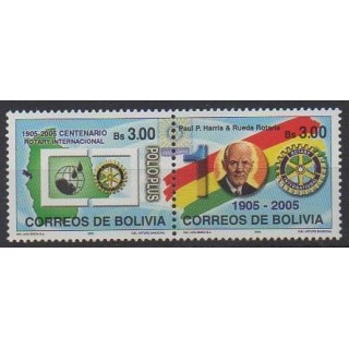 Buy this set of stamps of Bolivia of the year 2005 (Nb 1180/1181).