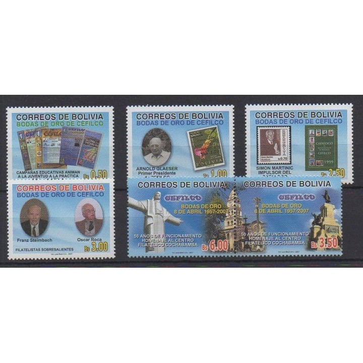 Buy this set of stamps of Bolivia of the year 2006 (Nb 1266/1271).
