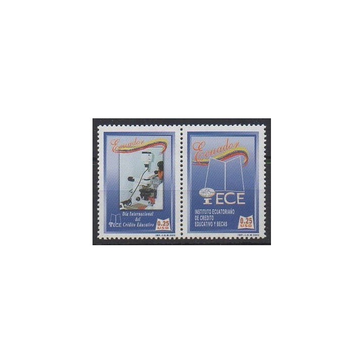Buy this set of stamps of Ecuador of the year 2002 (Nb 1645/1646).
