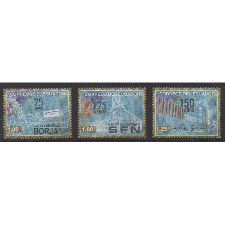 Acheter cette série de timbres d'Équateur de l'année 2012 (No 2442/2444).