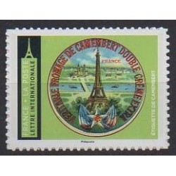 France - Autoadhésifs - 2025 - Le camembert - Gastronomie - Monuments