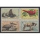 États-Unis - 1972 - No 963/966 - Espèces menacées - WWF - Animaux