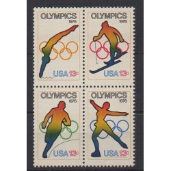 États-Unis - 1976 - No 1140/1143 - Jeux Olympiques d'été - Jeux olympiques d'hiver