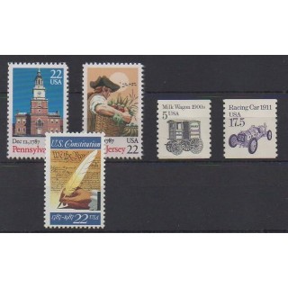 Acheter cette série de timbres des États-Unis de l'année 1987 (No 1777/1781).