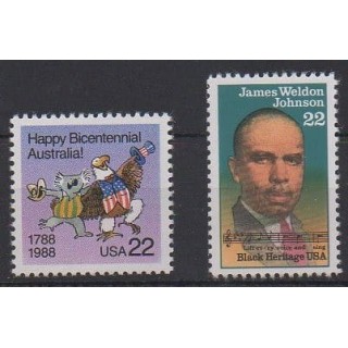 Acheter cette série de timbres des États-Unis de l'année 1988 (No 1798/1799).
