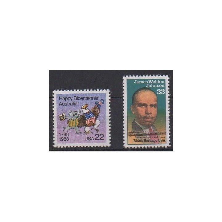 Acheter cette série de timbres des États-Unis de l'année 1988 (No 1798/1799).