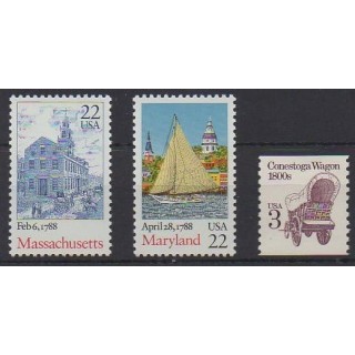 Acheter cette série de timbres des États-Unis de l'année 1988 (No 1804/1806).