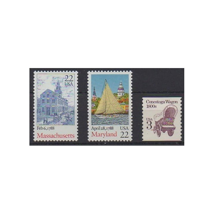 Acheter cette série de timbres des États-Unis de l'année 1988 (No 1804/1806).