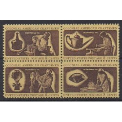 États-Unis - 1972 - No 955/958 - Artisanat ou métiers