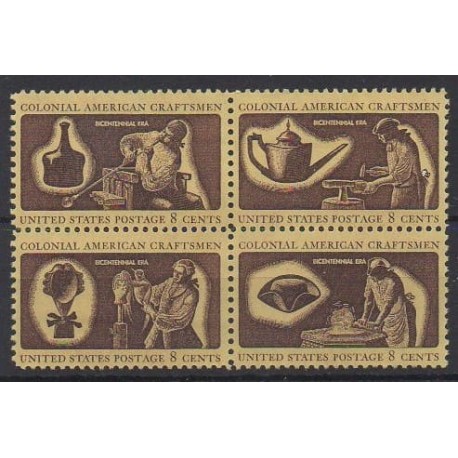 États-Unis - 1972 - No 955/958 - Artisanat ou métiers
