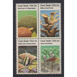 États-Unis - 1980 - No 1287/1290 - Vie marine
