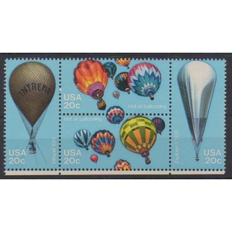 États-Unis - 1983 - No 1464/1467 - Ballons - Dirigeables