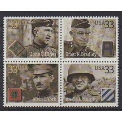États-Unis - 2000 - No 3058/3061 - Première Guerre Mondiale - Seconde Guerre Mondiale
