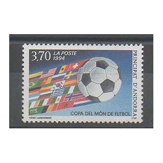 Timbres - Andorre - Poste - 1994 - No 446 - Coupe du monde de football