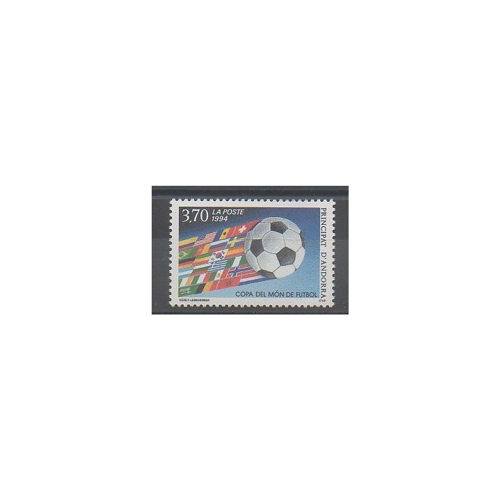 Timbres - Andorre - Poste - 1994 - No 446 - Coupe du monde de football