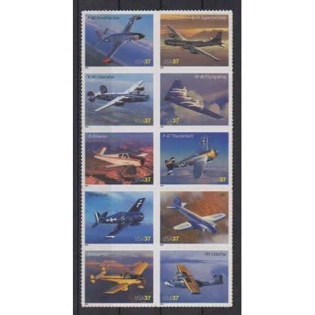 États-Unis - 2005 - No 3670/3679 - Aviation
