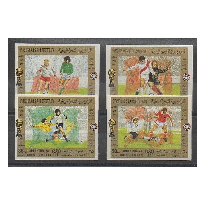 Stamps - Yemen - 1981 - Nb 339/342 ND - Soccer World Cup