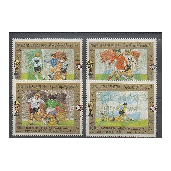 Stamps - Yemen - 1981 - Nb PA 177/PA 180 - Soccer World Cup