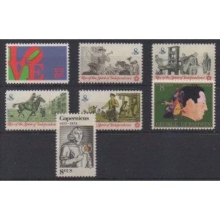 Acheter cette série de timbres des États-Unis de l'année 1973 (No 975/981).