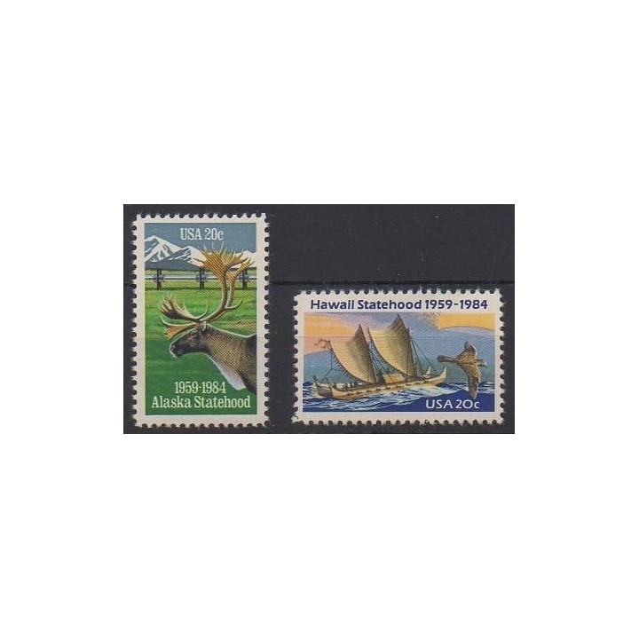Acheter cette série de timbres des États-Unis de l'année 1984 (No 1508 et 1526).