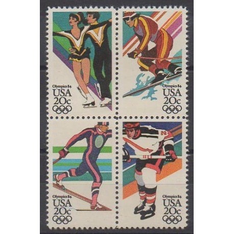États-Unis - 1984 - No 1509/1512 - Jeux olympiques d'hiver
