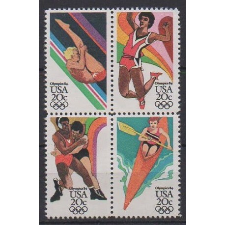 États-Unis - 1984 - No 1528/1531 - Jeux Olympiques d'été