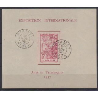 Acheter ce bloc-feuillet du Niger de l'année 1937 (No BF1). - Oblitéré