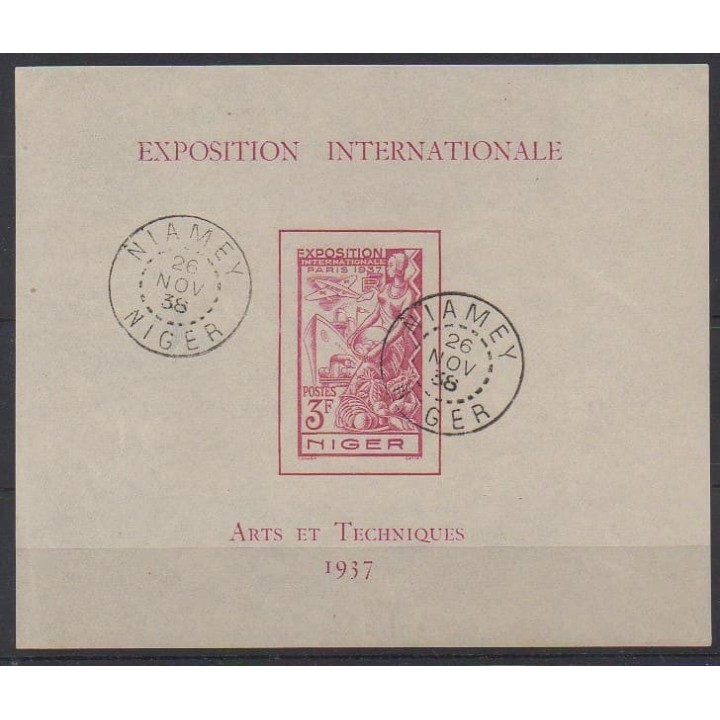 Acheter ce bloc-feuillet du Niger de l'année 1937 (No BF1). - Oblitéré