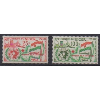 Acheter ces timbres du Niger  de l'année 1963 (No PA28/PA29).