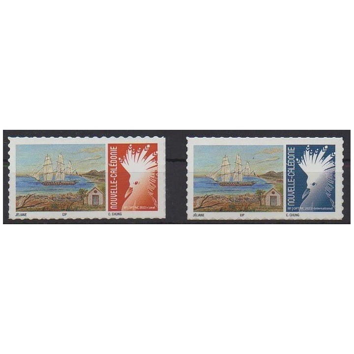 Buy this set of stamps of New Caledonia of the year 2024 (Nb 1477A/1477B).