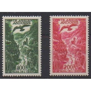 Buy these stamps of French Andorra of the year 1955 (Nb PA2/PA3). - Mint hinged